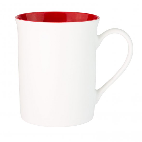 Керамическая кружка Astra, белый/красный 