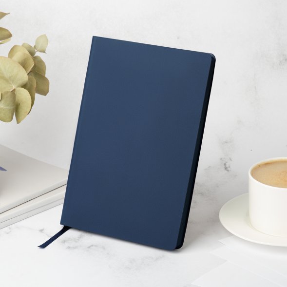 Ежедневник Latte soft touch недатированный, синий 