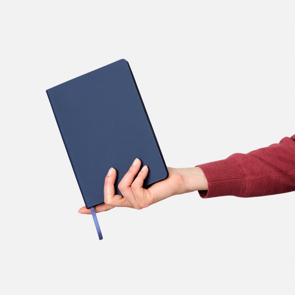 Ежедневник Latte soft touch недатированный, синий 