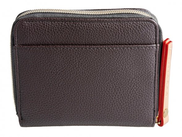 Кошелёк женский BUGATTI Ella, тёмно-коричневый, полиуретан, 12х3х10 см 