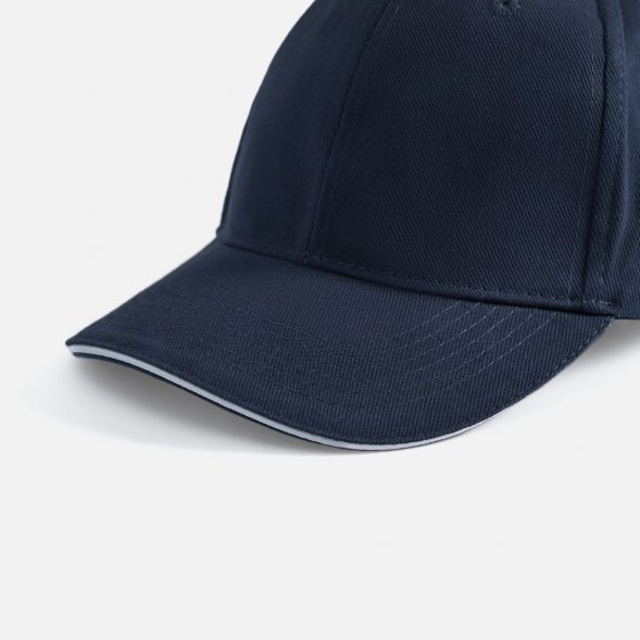 Бейсболка Buffalo, темно-синяя с белым 