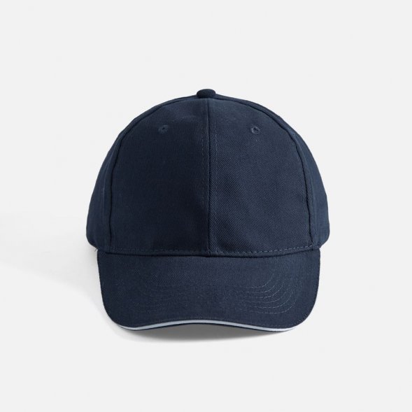 Бейсболка Buffalo, темно-синяя с белым 