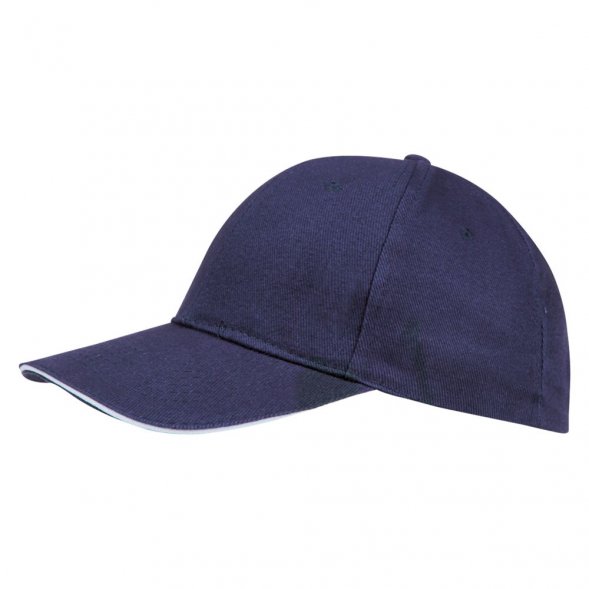 Бейсболка Buffalo, темно-синяя с белым 