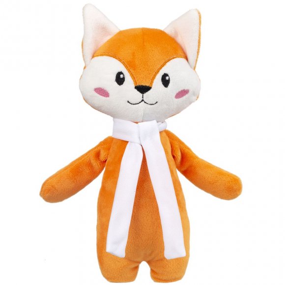 Мягкая игрушка Beastie Toys, лисенок с белым шарфом 