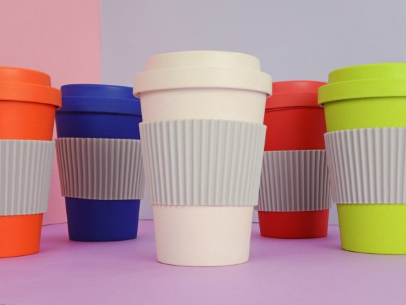 Термокружка Muffin из натуральных волокон, оранжевый 