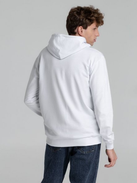 Толстовка на молнии с капюшоном Unit Siverga, белая 