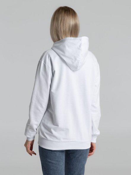 Толстовка на молнии с капюшоном Unit Siverga, белая 