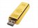 USB-флешка на 128 Гб в виде слитка золота, золотой 