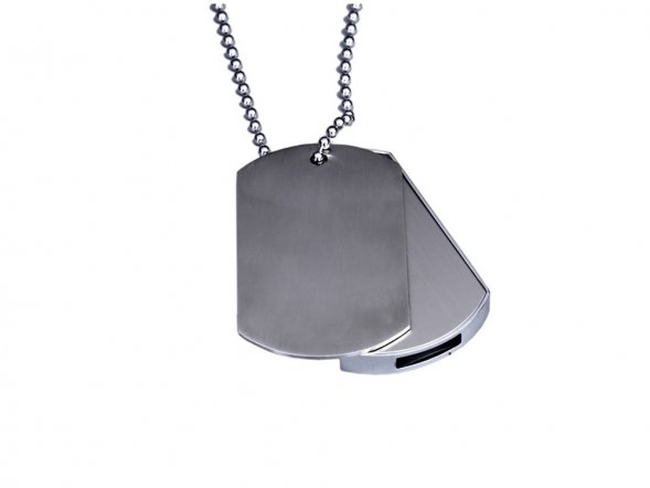 Флешка Армейский жетон (Armi.32.S, I= 32 Гб, Металлический корпус, металлические вставки. Без перс.) 