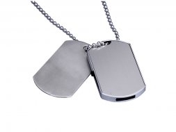 Флешка Армейский жетон (Armi.32.S, I= 32 Гб, Металлический корпус, металлические вставки. Без перс.)