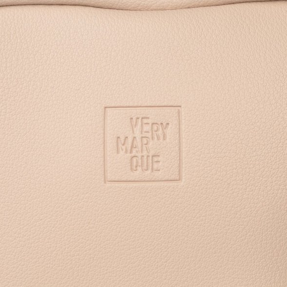 Дорожная косметичка Cubo, бежевая с логотипом 