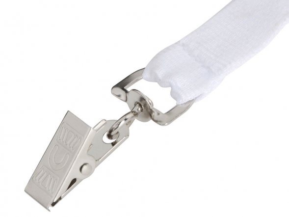 Ланъярд из RPET с клипом, белый 