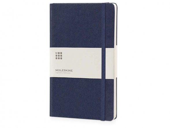 Записная книжка Moleskine Classic (в линейку) в твердой обложке, Pocket (9x14см), синий 