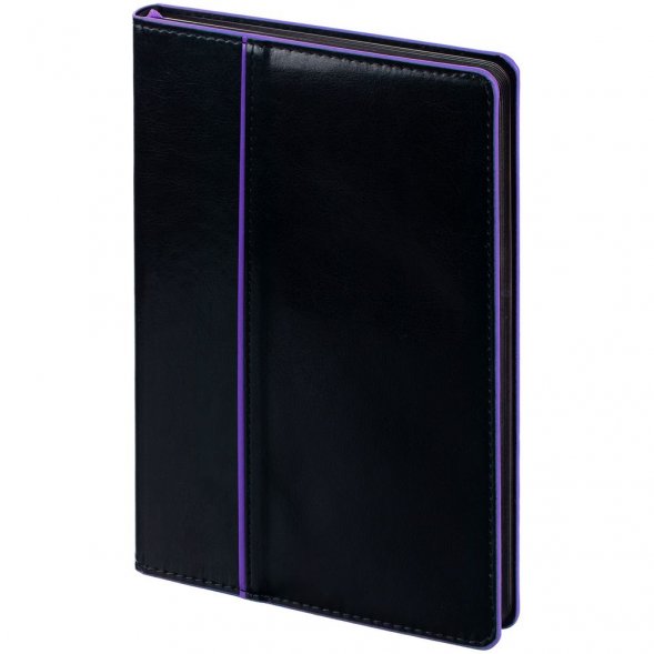 Ежедневник Alanis, недатированный, черный c фиолетовым 