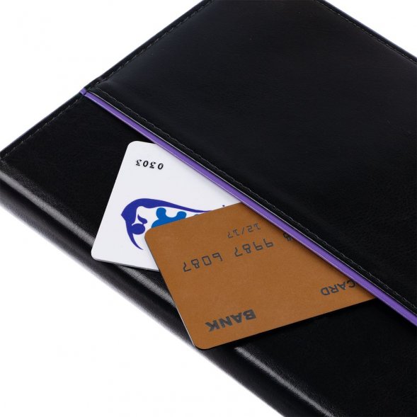 Ежедневник Alanis, недатированный, черный c фиолетовым 