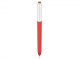 Ручка шариковая Pigra модель P03 PRM софт-тач, красный/белый