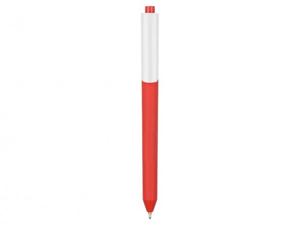 Ручка шариковая Pigra модель P03 PRM софт-тач, красный/белый 