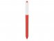 Ручка шариковая Pigra модель P03 PRM софт-тач, красный/белый 