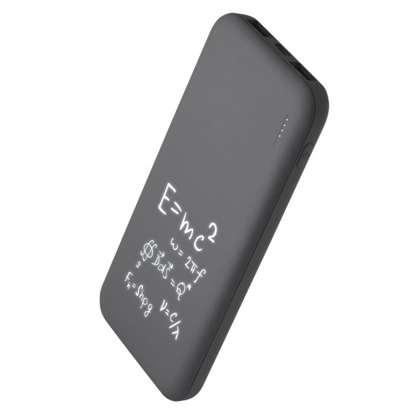 Внешний аккумулятор с подсветкой Luce 10000 mAh, серый 