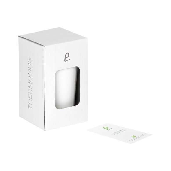 Термокружка вакуумная с керамическим покрытием Arctic, белый/красный 