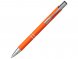 Шариковая кнопочная ручка Moneta с матовым антискользящим покрытием, оранжевый 