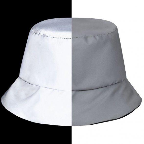 Панама Manifest из светоотражающей ткани, серая 