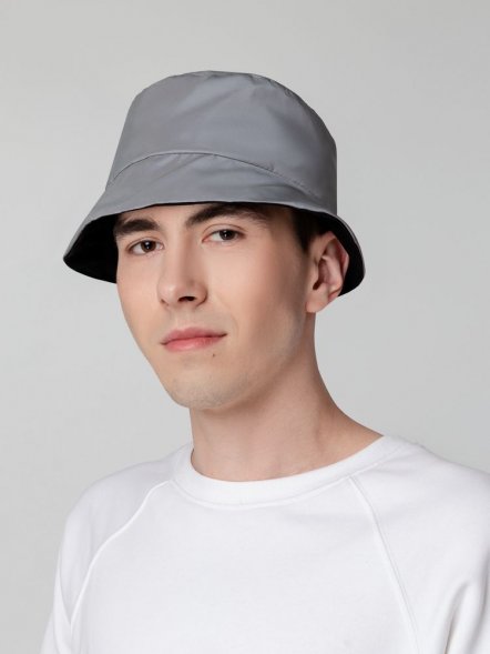 Панама Manifest из светоотражающей ткани, серая 