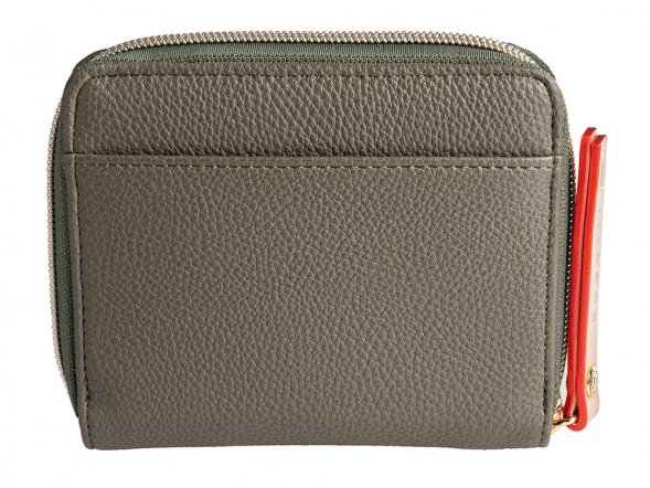 Кошелёк женский BUGATTI Ella, оливковый, полиуретан, 12х3х10 см 