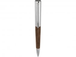 Ручка шариковая TITAN WOOD, синий, 1 мм, коричневый/серебристый