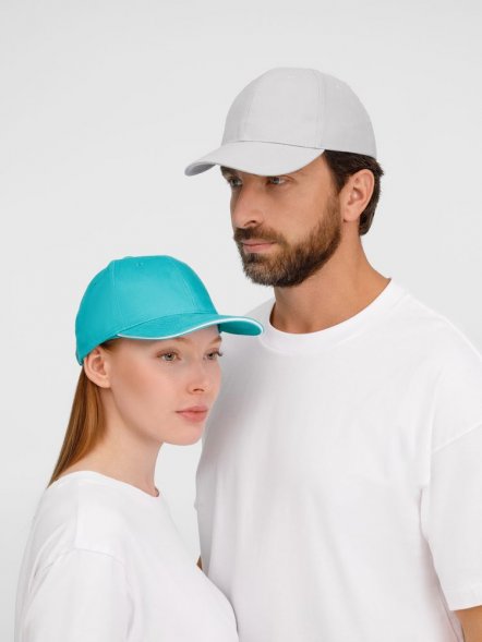 Бейсболка Buffalo, бирюзовая с белым 