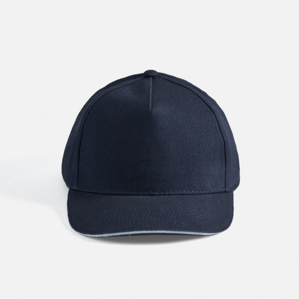 Бейсболка Long Beach, темно-синяя с белым 