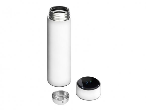 Вакуумный термос Module X с индикатором температуры, 500 мл, тубус, белый 