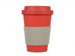 Термокружка Muffin из натуральных волокон, красный