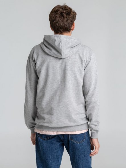 Толстовка на молнии с капюшоном Unit Siverga, серый меланж 