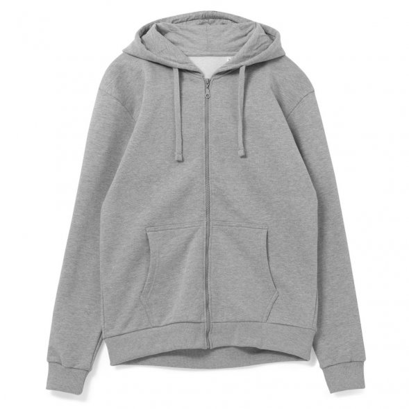 Толстовка на молнии с капюшоном Unit Siverga, серый меланж 