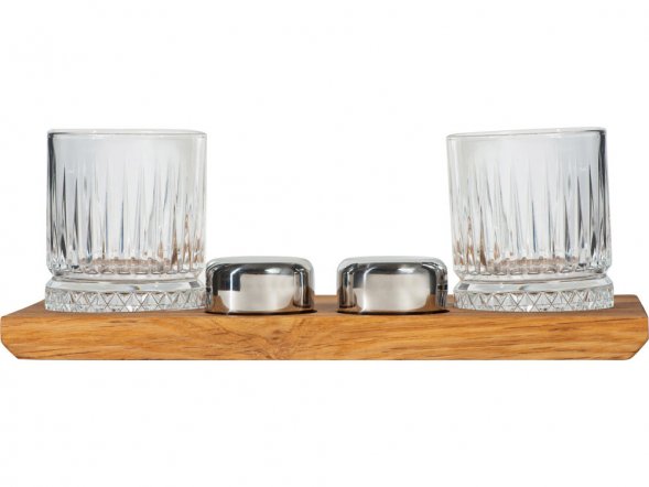 Набор для виски и коктейлей на подставке из дуба Savour 