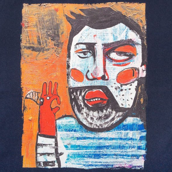 Футболка «У матросов нет вопросов», кобальт (темно-синяя) 