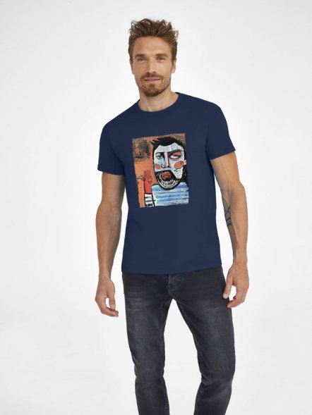 Футболка «У матросов нет вопросов», кобальт (темно-синяя) 