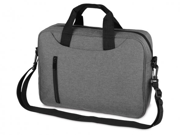 Сумка для ноутбука Wing с вертикальным наружным карманом, серый 