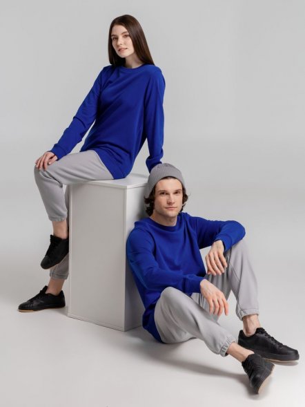 Свитшот унисекс BNC Inspire (Organic), ярко-синий 