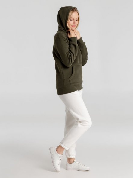 Толстовка с капюшоном унисекс King, хаки 