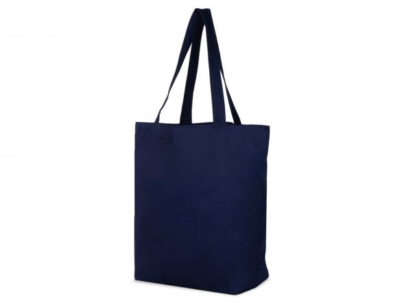 Сумка с широким дном и боками, синий 