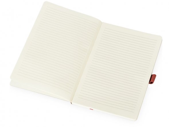 Блокнот Sevilia Soft, гибкая обложка из крафта A5, 80 листов, крафтовый/красный 