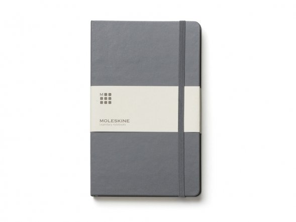 Записная книжка Moleskine Classic (в линейку) в твердой обложке, Pocket (9x14см), серый 