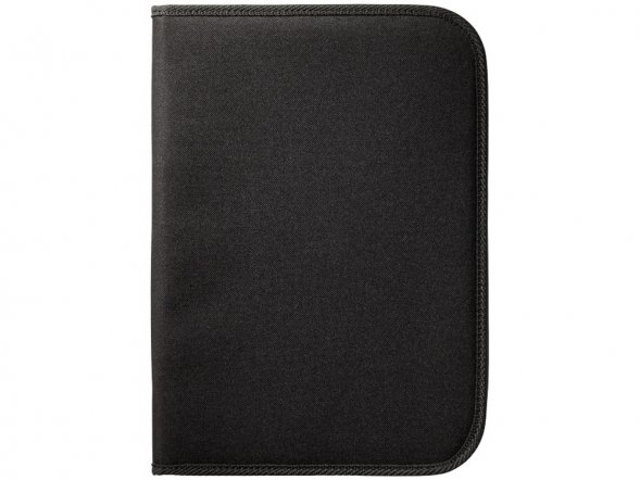 Папка А4 Berkeley на молнии с блокнотом, черный 