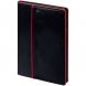 Ежедневник Alanis, недатированный, черный c красным 