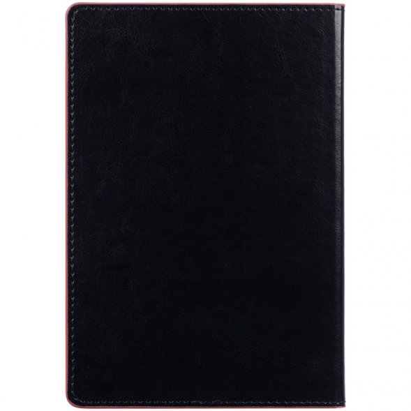 Ежедневник Alanis, недатированный, черный c красным 