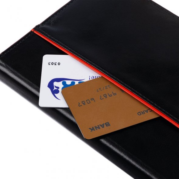 Ежедневник Alanis, недатированный, черный c красным 