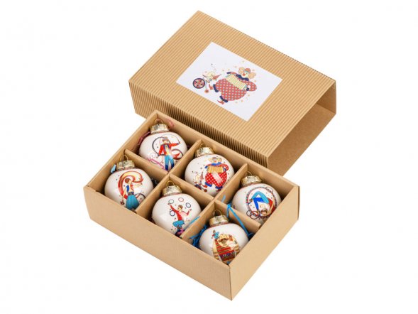 Набор новогодних шаров, 6 шт. 