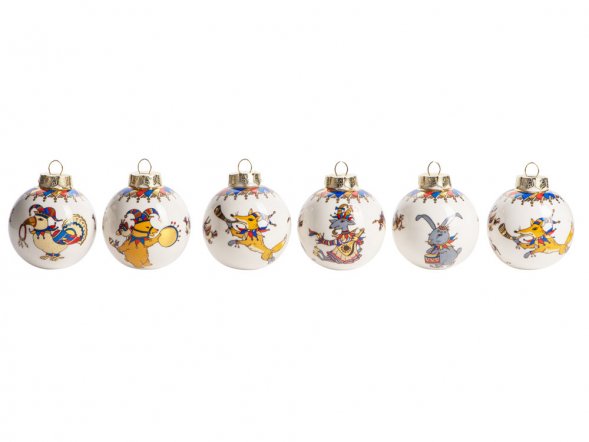 Набор новогодних шаров, 6 шт. 